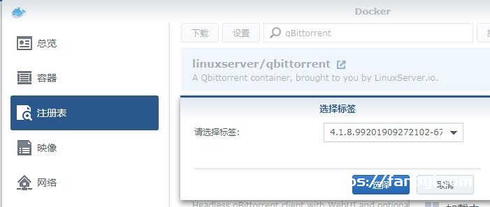 群辉通过Docker套件安装qBittorrent By：浪里个浪